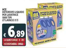 Deco Supermercati Ace detersivo liquido per lavatrice offerta