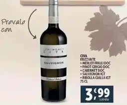 Deco Supermercati Civa frizzante merlot friuli doc offerta