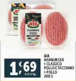 Deco Supermercati AIA hamburger classico pollo e tacchino offerta