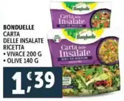 Deco Supermercati Bonduelle carta delle insalate ricetta offerta