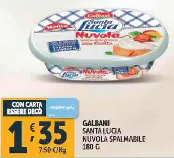 Deco Supermercati Galbani santa lucia nuvola spalmabile offerta