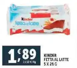 Deco Supermercati Kinder fetta al latte offerta