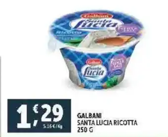 Deco Supermercati GALBANI Santa lucia ricotta offerta