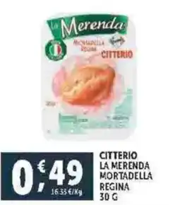 Deco Supermercati Citterio la merenda mortadella regina offerta