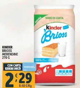 Deco Supermercati Kinder brioss merendine offerta