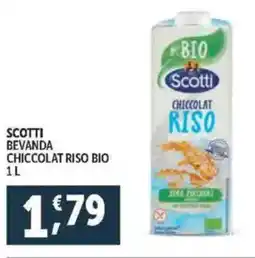 Deco Supermercati Scotti bevanda chiccolat riso bio offerta