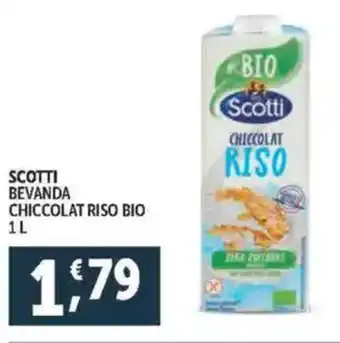 Deco Supermercati Scotti bevanda chiccolat riso bio offerta