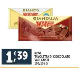 Deco Supermercati Novi tavoletta di cioccolato vari gusti offerta