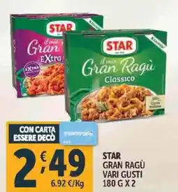 Deco Supermercati Star gran ragù vari gusti offerta