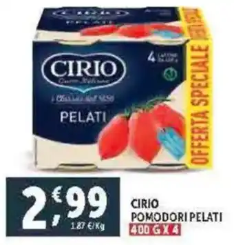 Deco Supermercati Cirio pomodori pelati offerta