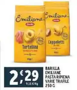 Deco Supermercati Barilla emiliane pasta ripiena varie trafile offerta