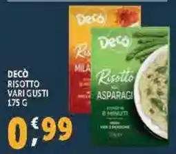 Deco Supermercati Decò risotto vari gusti offerta