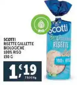 Deco Supermercati Scotti risette gallette biologiche 100% riso offerta