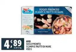 Deco Supermercati Arbi sugo pronto scampie frutti di mare offerta