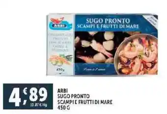 Deco Supermercati Arbi sugo pronto scampie frutti di mare offerta