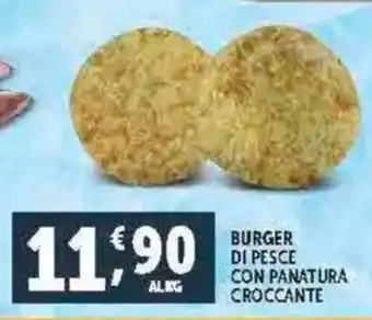 Deco Supermercati Burger di pesce con panatura croccante offerta