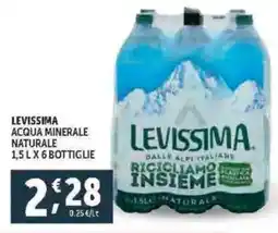 Deco Supermercati Levissima acqua minerale naturale offerta