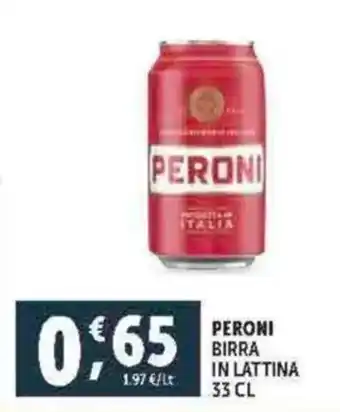 Deco Supermercati Peroni birra in lattina offerta