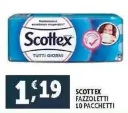 Deco Supermercati Scottex fazzoletti 10 pacchetti offerta