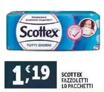 Deco Supermercati Scottex fazzoletti 10 pacchetti offerta