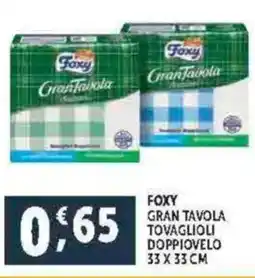 Deco Supermercati Foxy gran tavola tovaglioli doppiovelo offerta