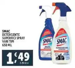 Deco Supermercati Smac detergente superfici spray vari tipi offerta