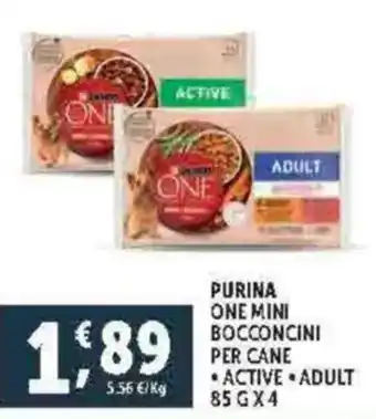 Deco Supermercati Purina one mini bocconcini per cane offerta