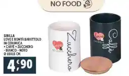 Deco Supermercati Sibilla love e bontà barattolo in ceramica offerta