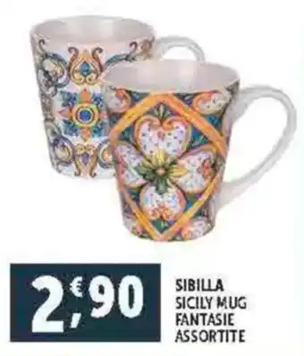 Deco Supermercati Sibilla sicily mug fantasie assortite offerta