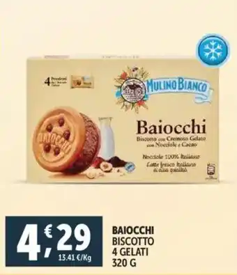 Deco Supermercati Baiocchi biscotto 4 gelati offerta