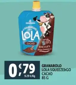 Deco Supermercati Granarolo lola squeeze&go cacao offerta