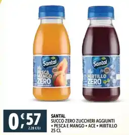 Deco Supermercati Santal succo zero zuccheri aggiunti offerta