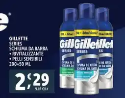 Deco Supermercati Gillette series schiuma da barba offerta