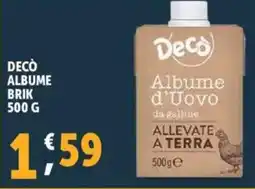 Deco Supermercati Decò albume brik offerta