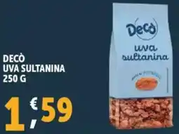 Deco Supermercati Decò uva sultanina offerta