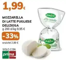 Basko Mozzarella di latte pugliese DELIZIOSA offerta