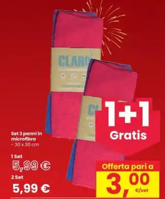 Interspar Set 3 panni in microfibra offerta