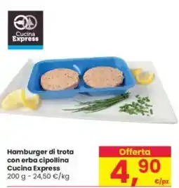 Interspar Hamburger di trota con erba cipollina Cucina Express offerta