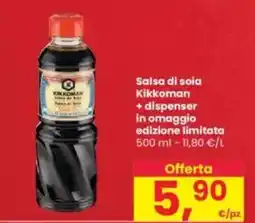 Interspar Salsa di soia Kikkoman + dispenser in omaggio edizione limitata offerta