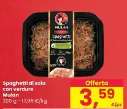 Interspar Spaghetti di soia con verdure Mulan offerta