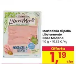 Interspar Mortadella di pollo Liberamente Casa Modena offerta