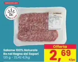 Interspar Salame 100% Naturale Re nel Regno dei Sapori offerta