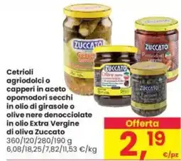 Interspar Cetrioli agriodolci o capperi in aceto opomodori secchi in olio di girasole Zuccato offerta