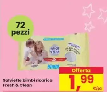 Interspar Salviette bimbi ricarica Fresh & Clean offerta