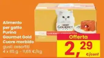 Interspar Alimento per gatto Purina Gourmet Gold Cuore morbido offerta