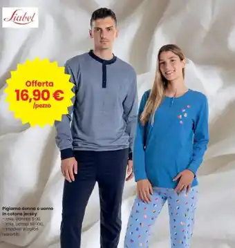 Interspar Liabel Pigiama donna o uomo in cotone jersey offerta