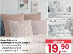 Interspar Completo letto matrimoniale 100% cotone offerta