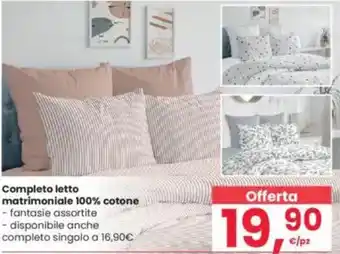 Interspar Completo letto matrimoniale 100% cotone offerta