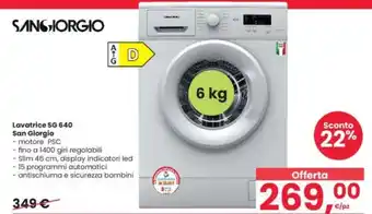 Interspar SANGIORGIO Lavatrice SG 640 San Giorgio offerta