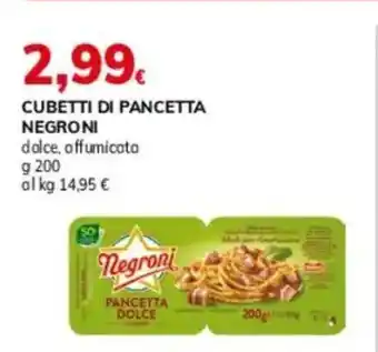 Basko Cubetti di pancetta NEGRONI offerta